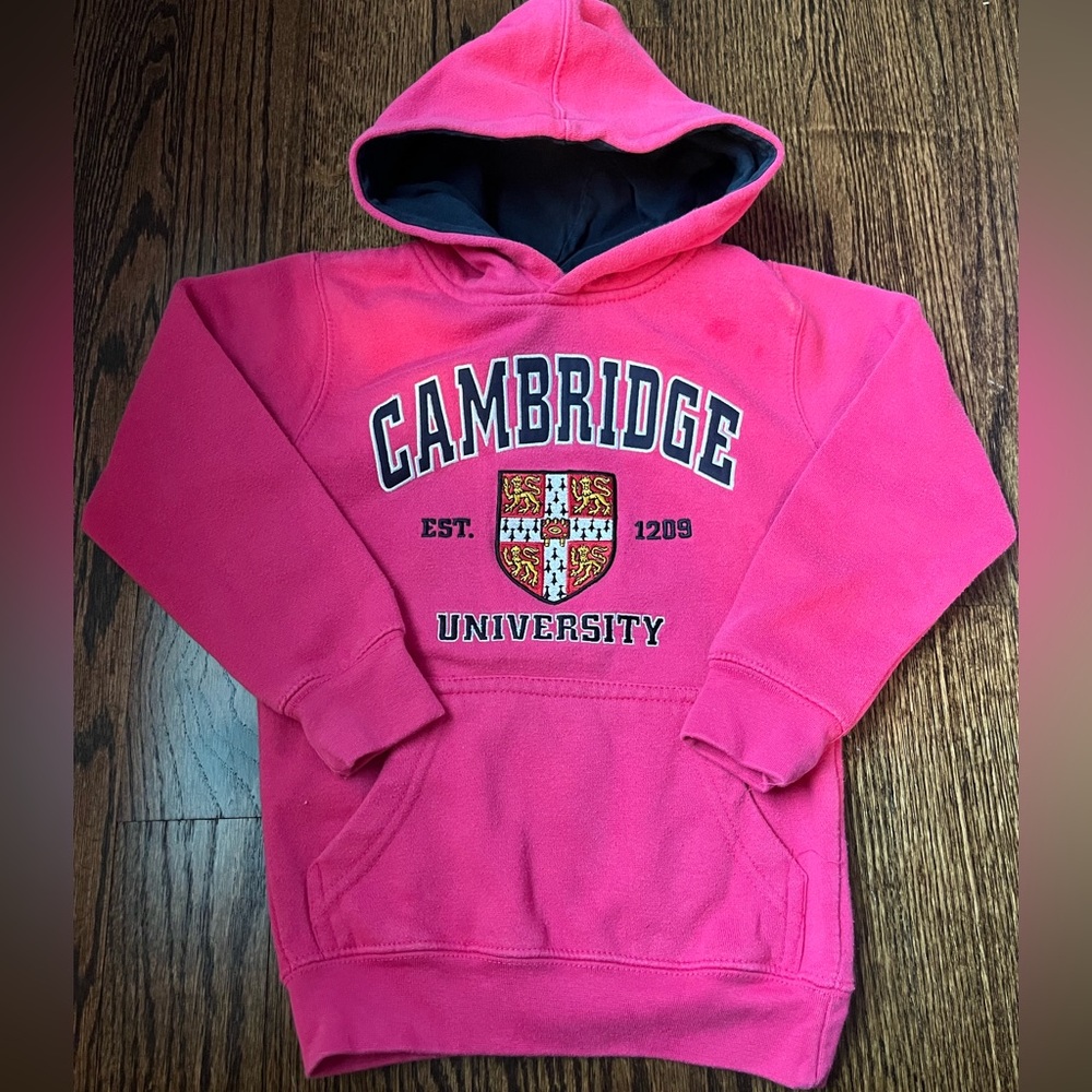 Pink Cambridge University hoodie age 3-4years